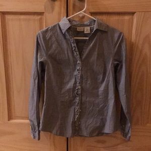 LL Bean womens XS blue blouse